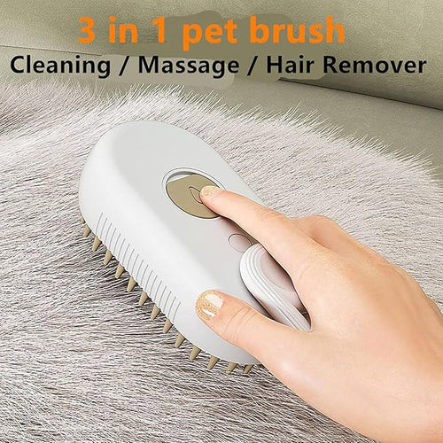 3-in-1 Steam Grooming Brush for Pets